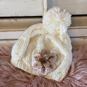 Flower Bling Beanie